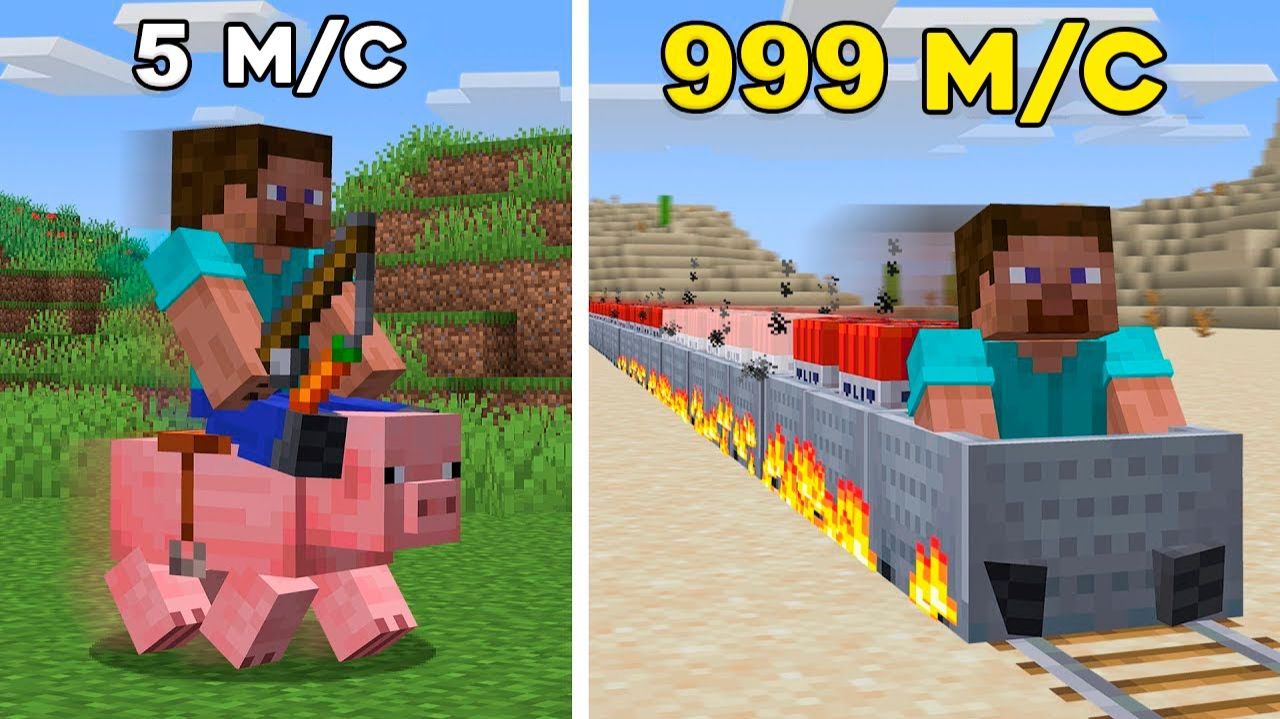 Я Проверил Самые Быстрые Способы Передвижения в Майнкрафте смотреть онлайн