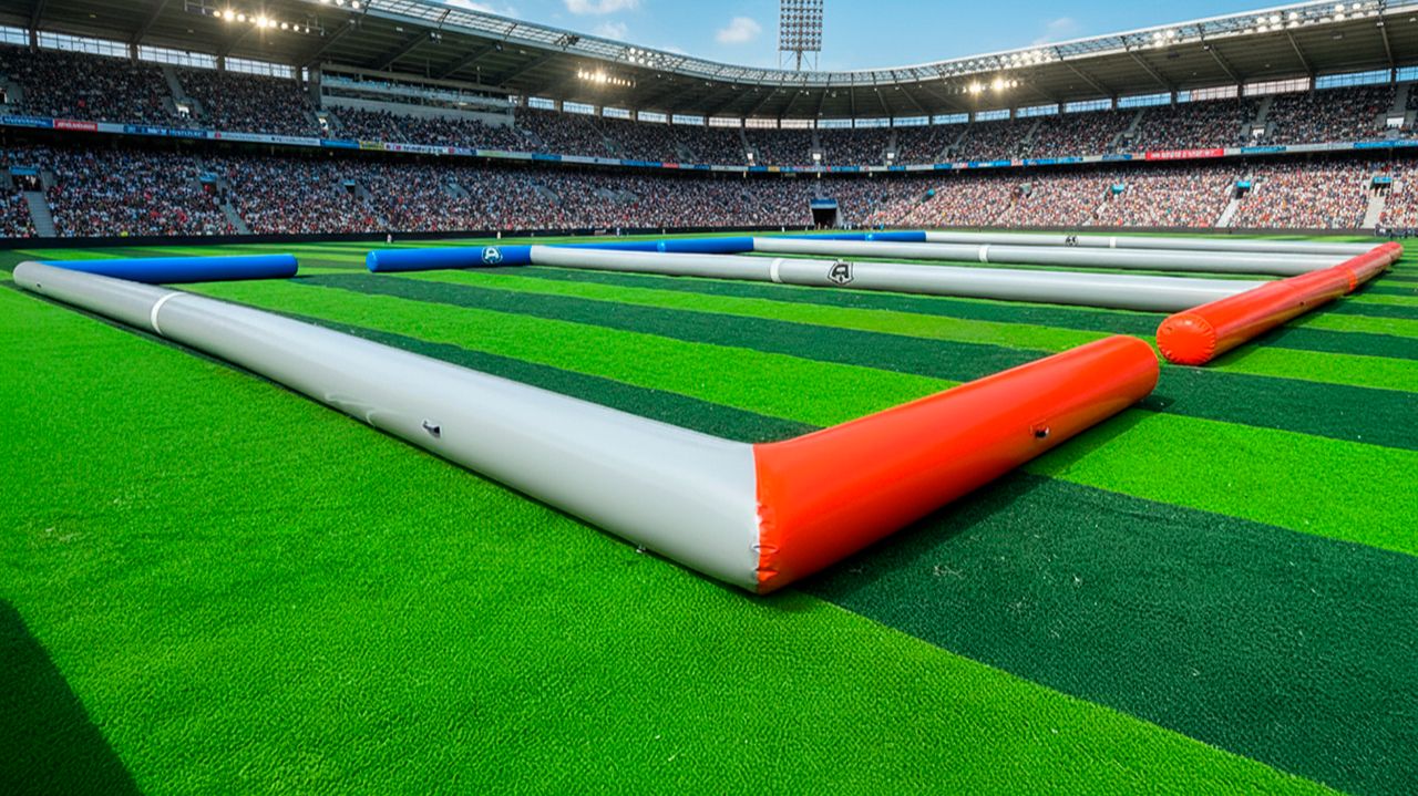 Футбольное надувное поле, герметичное, размер 32*17*0,5 м смотреть онлайн