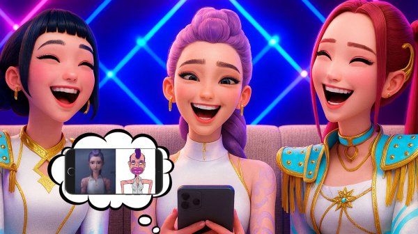 Охотницы на демонов. Тренд 2025 года. Huntrix Golden Kpop Demon Hunters Drawing Meme.