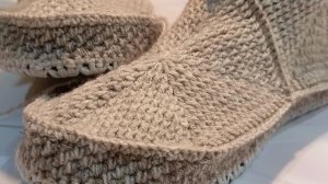 6 угольный мотив для тапочек большого размера . Бортик .