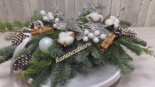 Новогодняя композиция из нобилиса и хлопка смотреть онлайн