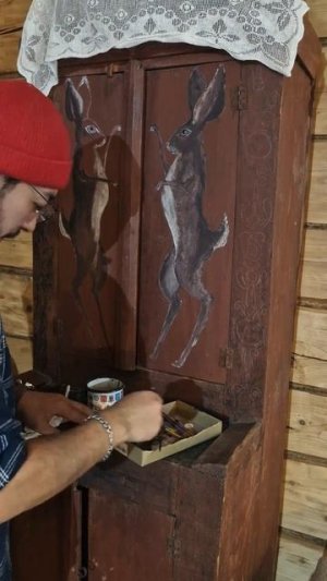 РОСПИСЬ СТАРОГО ШКАФА 🙌❤️