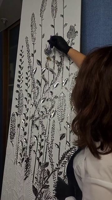 Ботанический барельеф на холсте от  NURDECO/Нурдеко