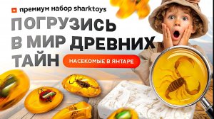 Археологический набор SHARKTOYS раскопки насекомых в янтаре