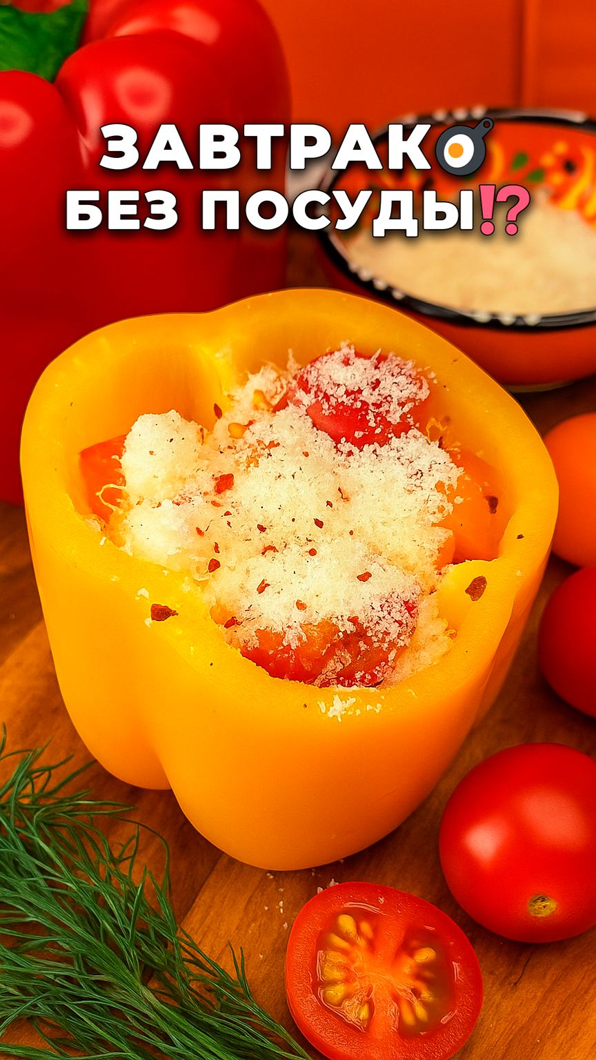 ПП-завтрак в перце... это ГЕНИАЛЬНО! 🫑 #shorts #безпосуды #asmr #тренд #рецепт