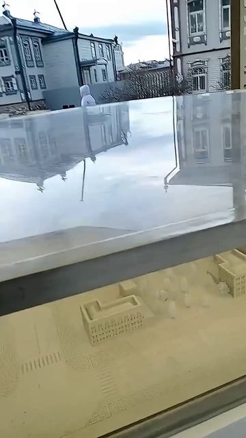 Макет из дерева на улице Дзержинского в Тюмени
