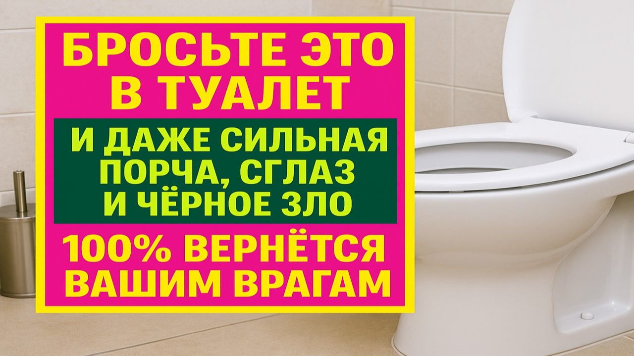 Бросьте это в туалет - и даже сильная порча, сглаз и черное зло вернутся вашим врагам мгновенно смотреть онлайн