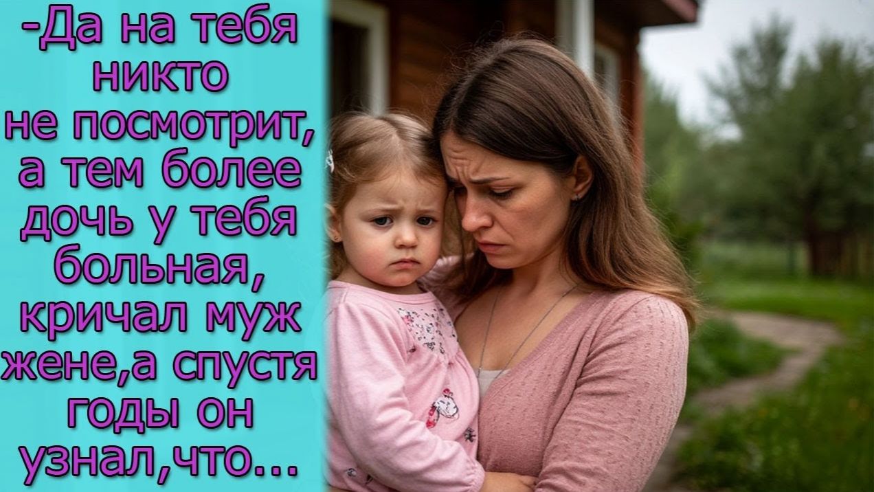 Да на тебя никто не посмотрит, а тем более дочь у тебя больная, кричал муж, а спустя годы он узнал смотреть онлайн