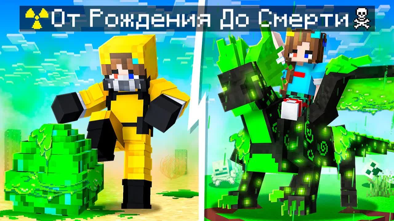 😨 Я Прожил ЖИЗНЬ КИСЛОТНОГО ДРАКОНА от Рождения До Смерти в Майнкрафт! смотреть онлайн