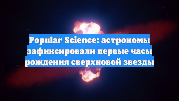 Popular Science: астрономы зафиксировали первые часы рождения сверхновой звезды