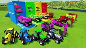 Мультики про машинки! Катаемся на крутых разноцветных машинках, грузовиках и тракторах для детей!