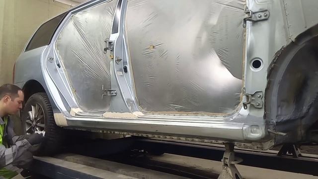 Toyota Corolla Fielder готовим к покраске переваренные пороги смотреть онлайн