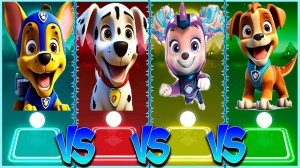 Щенячий патруль: Гончик VS Маршал VS Корал VS Рекс Coffin Dance в Tiles Hop lvl 17