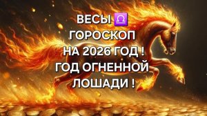 ВЕСЫ!♎ ГОРОСКОП НА 2026 ГОД!
