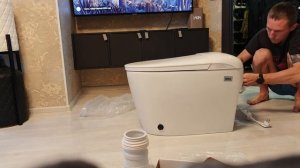 распаковка и установка смарт унитаза HAITEC HT ESTE5E