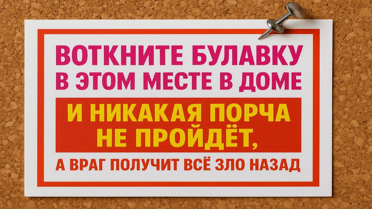 Воткните булавку здесь в доме и любая порча слетит, а враг получит всё зло обратно смотреть онлайн