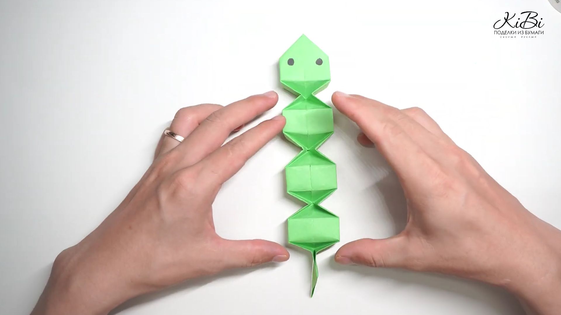 Прыгающая Бумажная змея. Поделки из бумаги своими руками смотреть онлайн