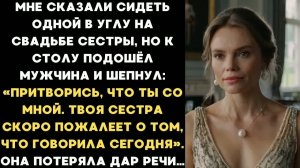 На свадьбе сестры я сидела одна, пока незнакомец не сказал притворись что ты со мной