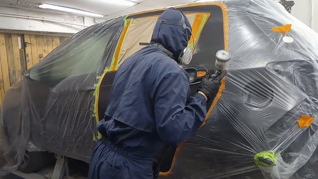 Toyota Vitz не в цвет, расскрас двери. смотреть онлайн