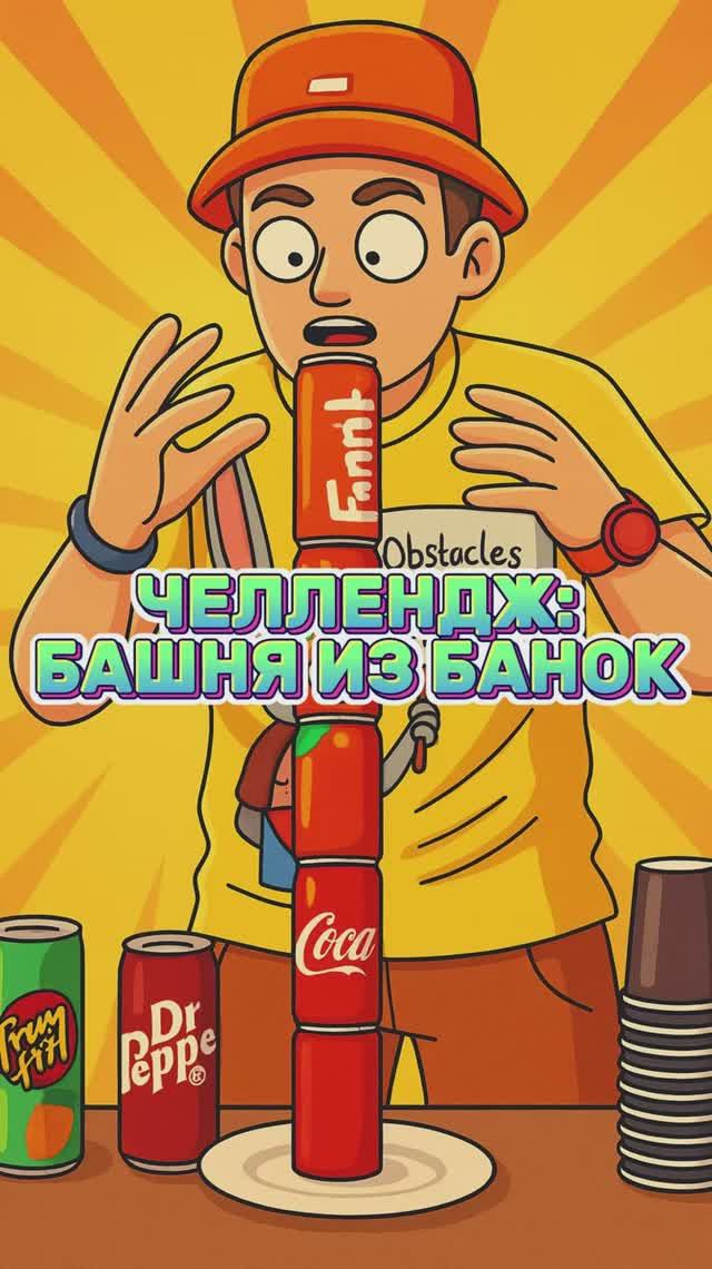 Челлендж "Башня из Банок" смотреть онлайн