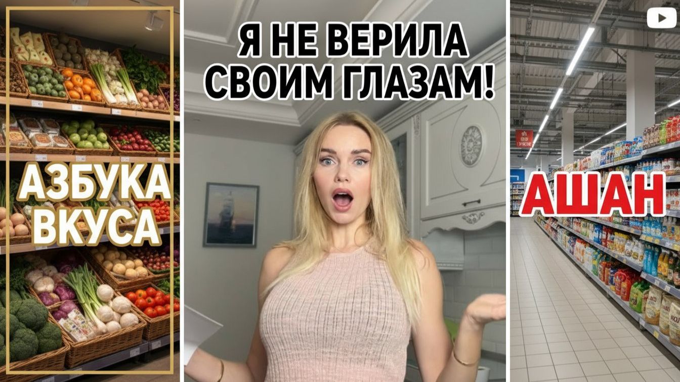 ШОК! АЗБУКА ВКУСА vs АШАН - правда, которую от вас скрывают | СРАВНЕНИЕ цен, контингента, философии смотреть онлайн