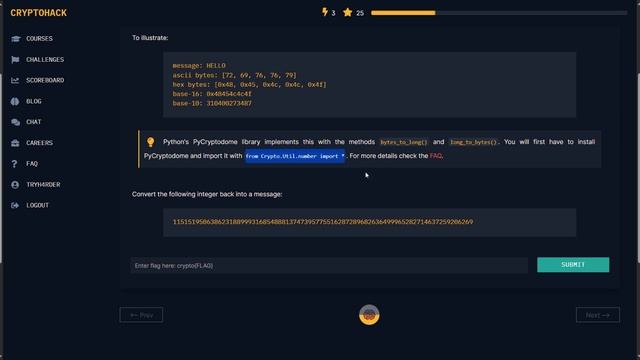 Криптография. Решаем CryptoHack