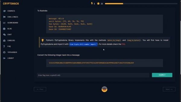 Криптография. Решаем CryptoHack