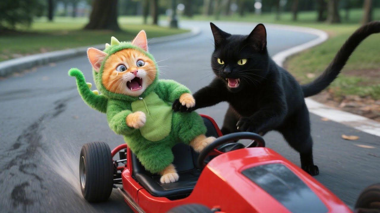 Мультики для детей, черный кот украл машинку, мультфильм детям/мультик смотреть онлайн