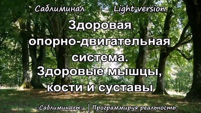 Здоровая Опорно-Двигательная Система: Здоровые Мышцы, Кости и Суставы*Саблиминал*Light Version смотреть онлайн