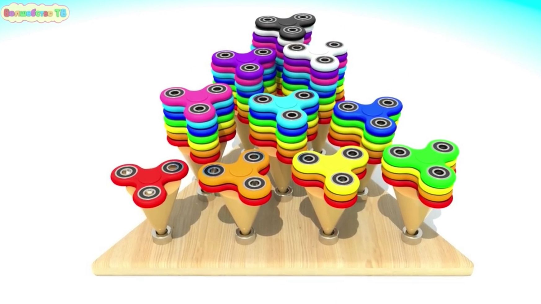 Мультики для Детей - Цветные Спиннеры мороженное УЧИМ ЦВЕТА Обучающие для Малышей Волшебство ТВ смотреть онлайн