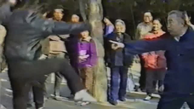 Мастер тайцзицюань Ши Мин (石明) в парке Лилового Бамбука демонстрирует впечатляющие навыки