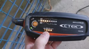 Заряд аккумулятора 75 Ач, на АЗУ CTEK POLAR 5.  Аксессуары  СТЕК. Крокодилы. Провод. Индикатор 12 В