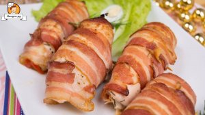 Рулетики из курицы в беконе