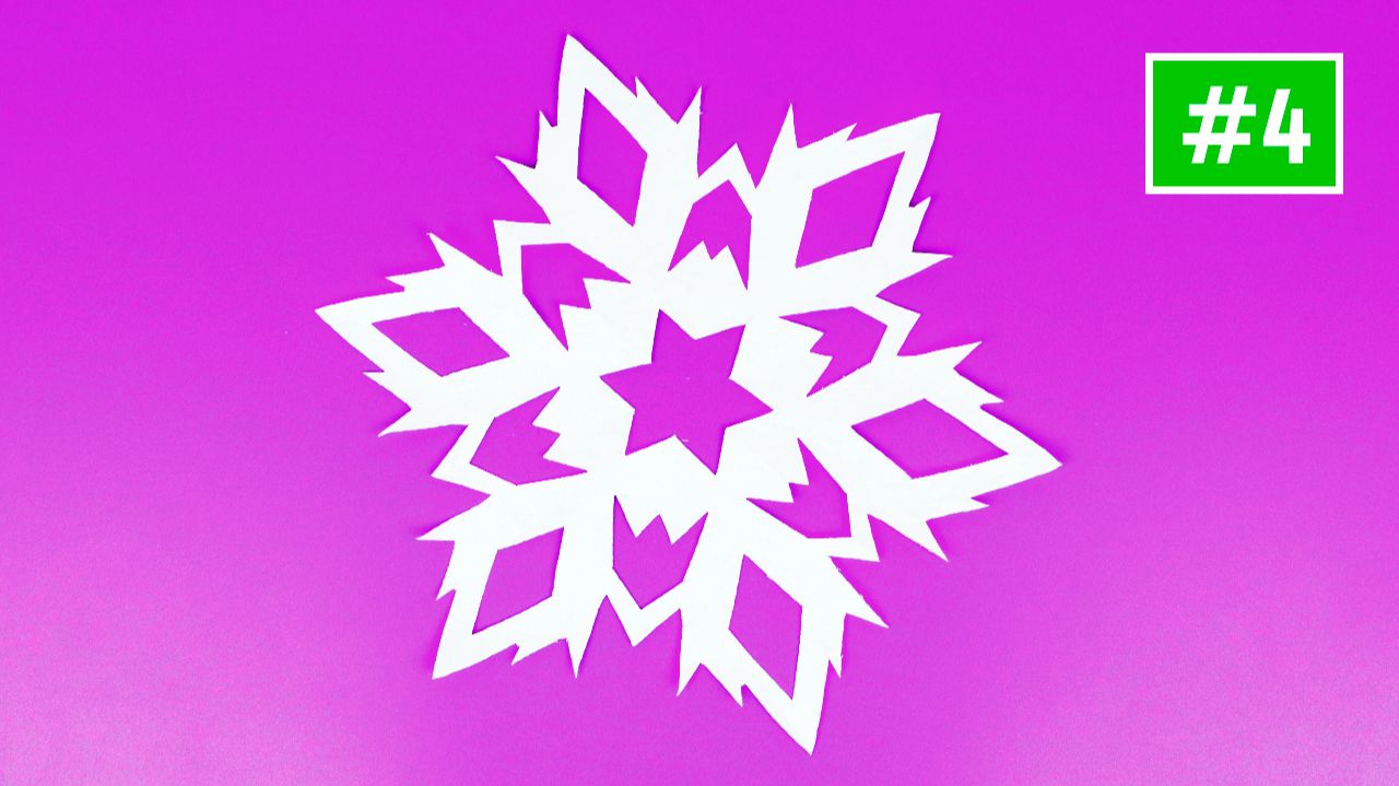 Как красиво вырезать снежинку из бумаги / Новогодние поделки своими руками смотреть онлайн