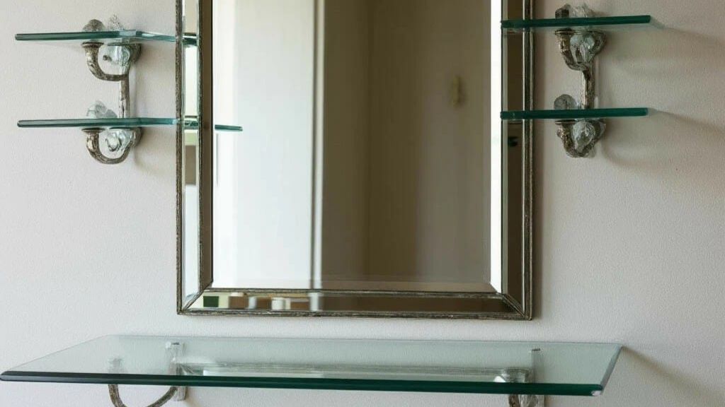 Сборка и навешивание зеркала со стеклянными полками. смотреть онлайн