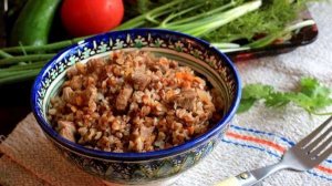 Гречка по домашнему с курицей и грибами