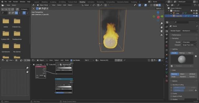 Создание огня с помощью физики