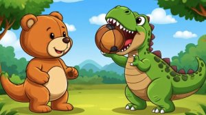 Песенка для детей,Песенки для детей, Песенка про Мишку и Динозавра