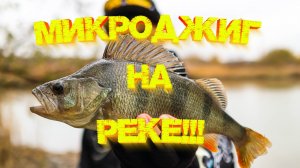 МИКРОДЖИГ на реке! Попал на стаю ОКУНЯ 💪 Ловился на КАЖДОМ забросе 👍