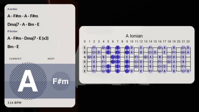 Sunrise Groove Guitar Backing Track in A смотреть онлайн