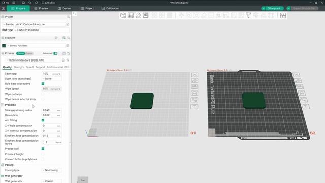Улучшение настроек 3D печати мостов (Видео 2)