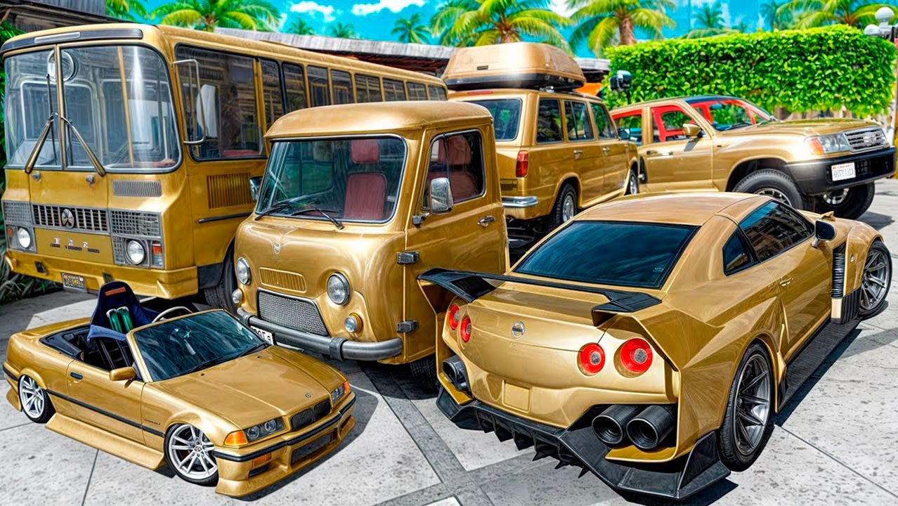 Угнал кучу золотых чит тачек у мажора в GTA 5! Битва воров в ГТА 5 Онлайн! смотреть онлайн