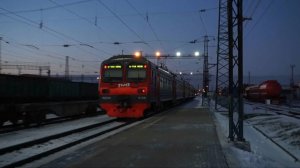 Электропоезд ЭД9М-0139. Покатушки от Присягино до Развилки.