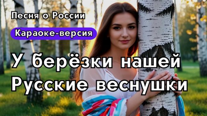 "У березки нашей Русские веснушки" - песня о России и русской берёзе | Караоке версия смотреть онлайн