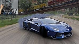 1500HP Lamborghini Aventador - Forza Horizon 5 Steering Wheel Gameplay