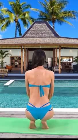 Yoga Stretching Woman - Hotel Pool Resistance band #stretching #yoga #short #shorts #hotyoga смотреть онлайн