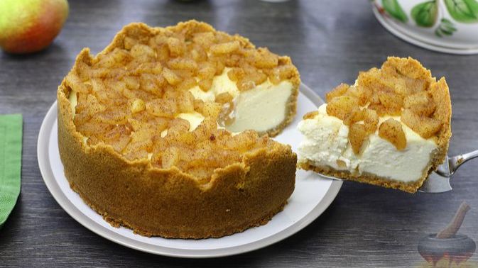 Лёгкий, как облако. Ароматный, как осень. ТВОРОЖНЫЙ ЧИЗКЕЙК С ГРУШЕЙ смотреть онлайн