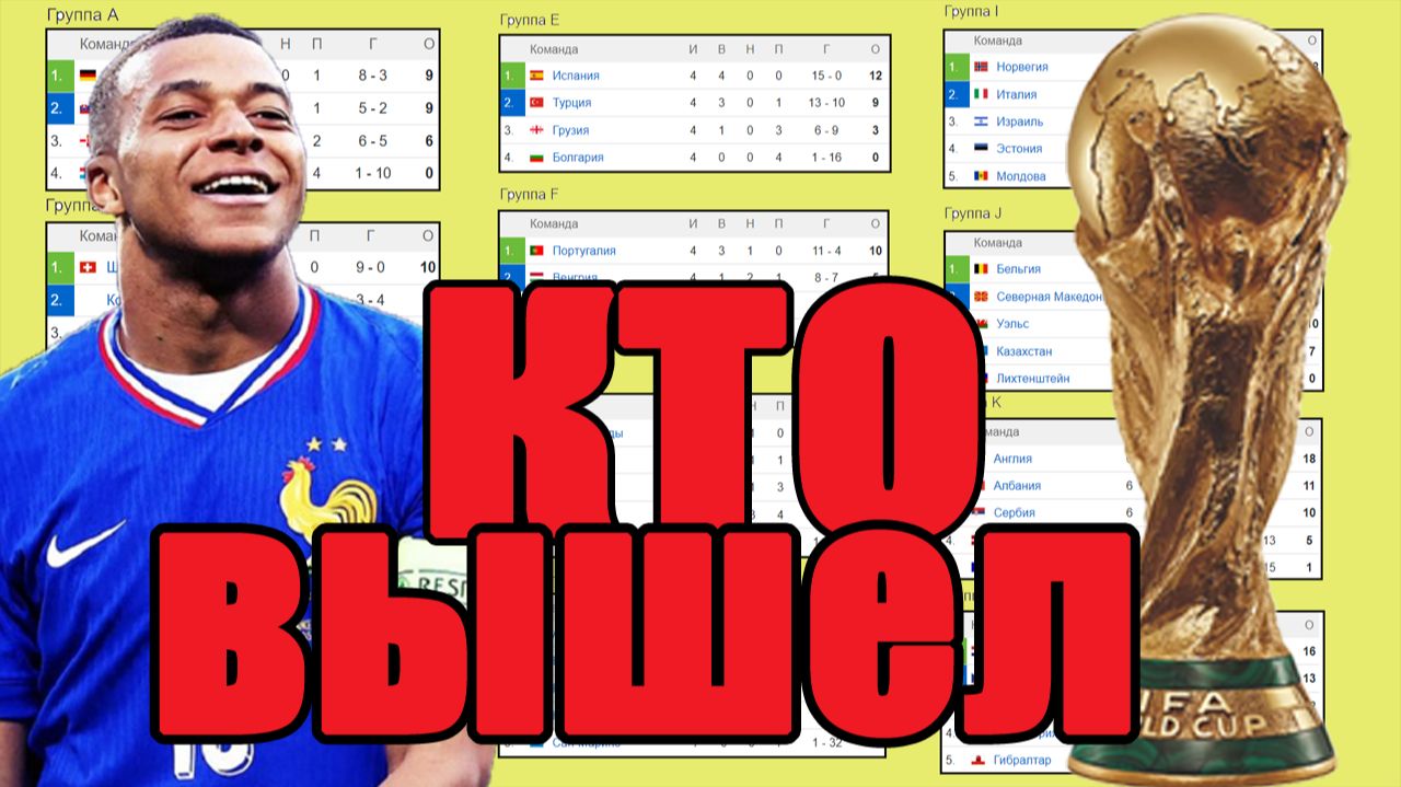 Отбор на ЧМ 2026 (УЕФА). 22-й день: Результаты. Таблица. Расписание. Кто вышел? смотреть онлайн
