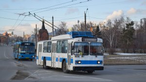 Троллейбус ЗиУ-682 КВР БТРМ-4004. Покатушки по Барнаулу с ревущим мостом.