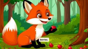 A bear and a fox. Fairy tale.